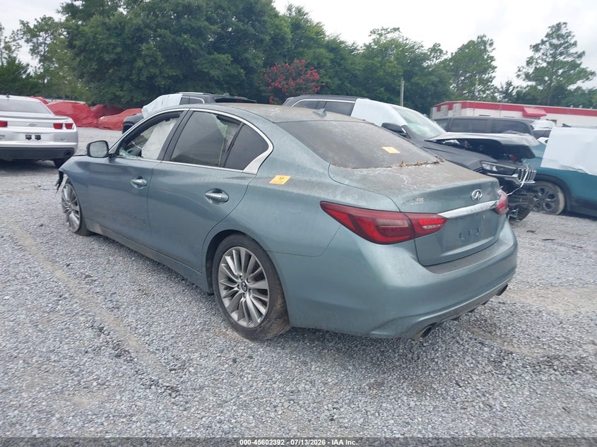 2020 Infiniti Q50 VIN JN1EV7APXLM207071 IAAI salvage auction — NORMAL WEAR, Clear (Florida), sold $25 on 2026-07-30 (photo 3)