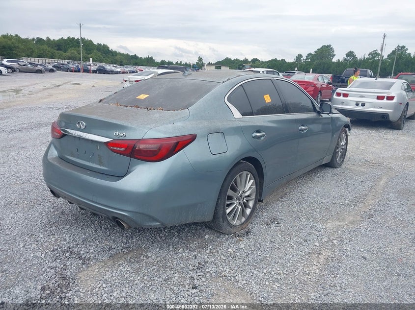 2020 Infiniti Q50 VIN JN1EV7APXLM207071 IAAI salvage auction — NORMAL WEAR, Clear (Florida), sold $25 on 2026-07-30 (photo 4)