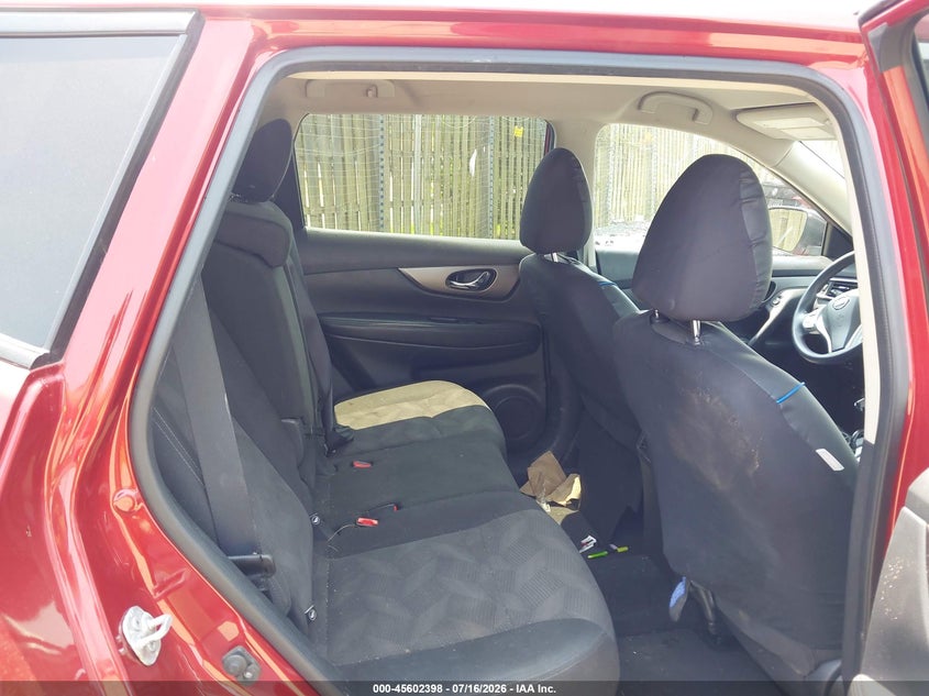 2016 Nissan Rogue VIN KNMAT2MV8GP728082 IAAI salvage auction — LEFT REAR, Clear (Virginia), sold $1,900 on 2026-07-24 (photo 8)