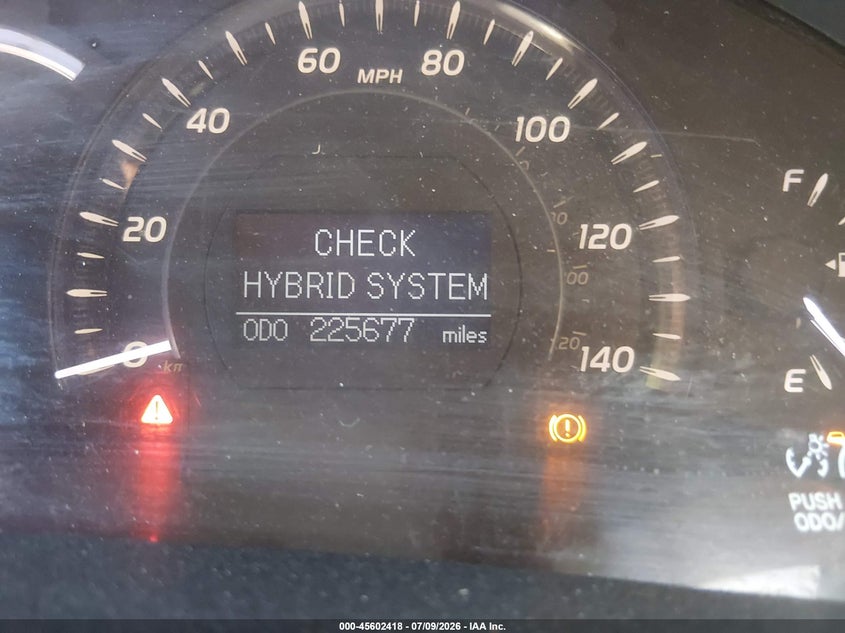 2009 Toyota Camry hybrid VIN JTNBB46K293053115 IAAI salvage auction — NORMAL WEAR, Clear-Dealer Only (Arizona), sold $525 on 2026-07-28 (photo 7)