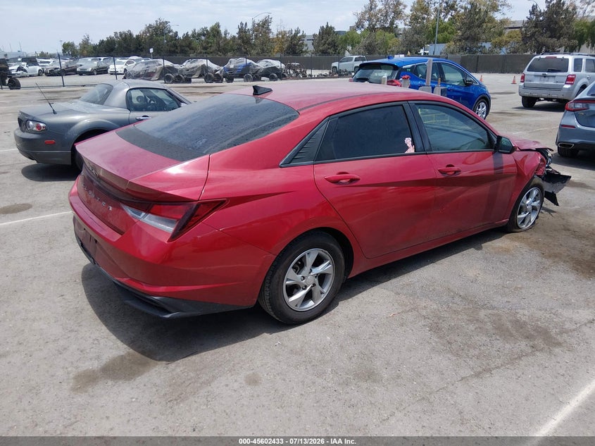 2022 Hyundai Elantra VIN KMHLL4AG4NU349763 IAAI salvage auction — FRONT END, Salvage Title, sold $3,300 on 2026-08-02 (photo 4)