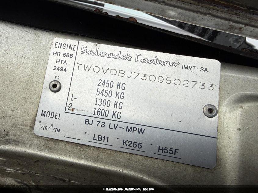 1989 Toyota Land cruiser VIN TW0V0BJ7309502733 IAAI salvage auction — NORMAL WEAR, Clear (New Jersey), sold $8,700 on 2026-07-30 (photo 9)