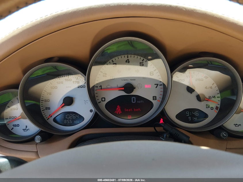 2006 Porsche 911 VIN WP0CB29926S765504 IAAI salvage auction — UNKNOWN, Salvage Title - Dealer (California), sold $20,475 on 2026-07-29 (photo 7)