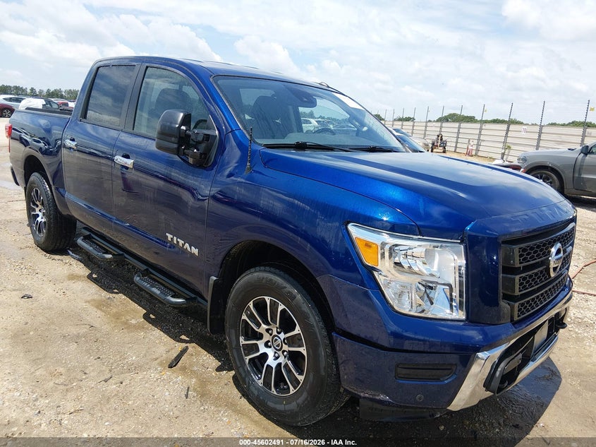 2021 Nissan TITAN VIN 1N6AA1ED8MN530144 IAAI salvage auction — FRONT & REAR, Salvage (Alabama), sold $7,175 on 2026-09-01 (photo 1)