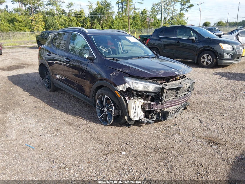 2021 Buick Encore gx VIN KL4MMDSLXMB141022 IAAI salvage auction — FRONT & REAR, Salvage (Texas), sold $1,000 on 2026-07-28 (photo 1)