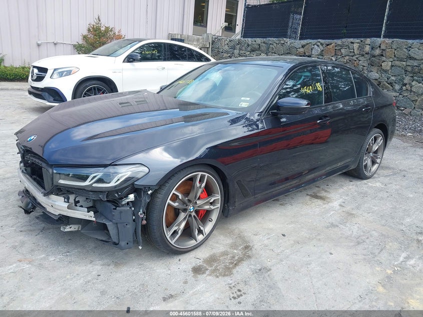 2022 BMW M550i xdrive VIN WBA13BK0XNCH90465 IAAI salvage auction — RIGHT FRONT, Original (West Virginia), sold $5,100 on 2026-07-15 (photo 2)