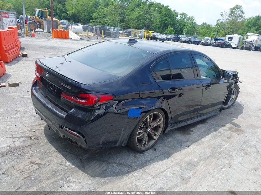 2022 BMW M550i xdrive VIN WBA13BK0XNCH90465 IAAI salvage auction — RIGHT FRONT, Original (West Virginia), sold $5,100 on 2026-07-15 (photo 4)