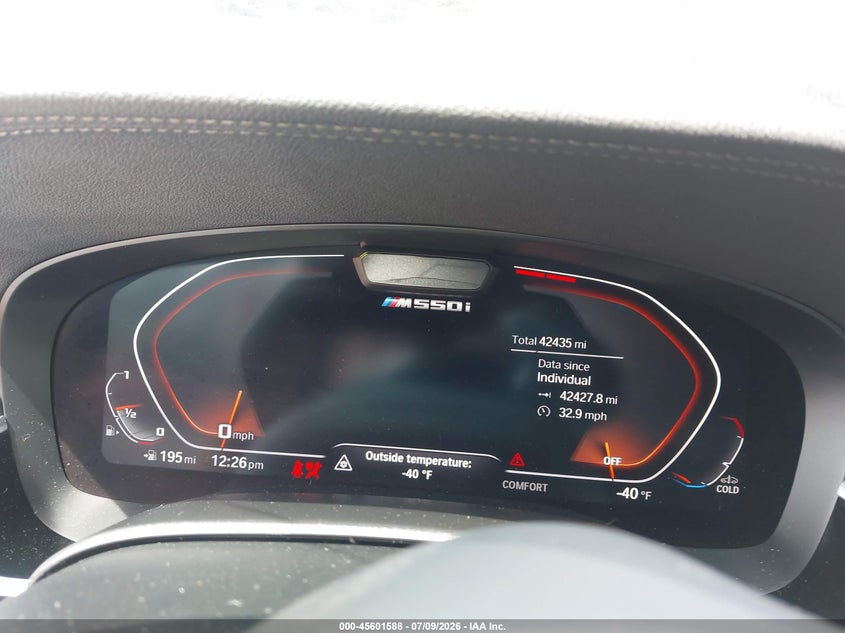 2022 BMW M550i xdrive VIN WBA13BK0XNCH90465 IAAI salvage auction — RIGHT FRONT, Original (West Virginia), sold $5,100 on 2026-07-15 (photo 7)