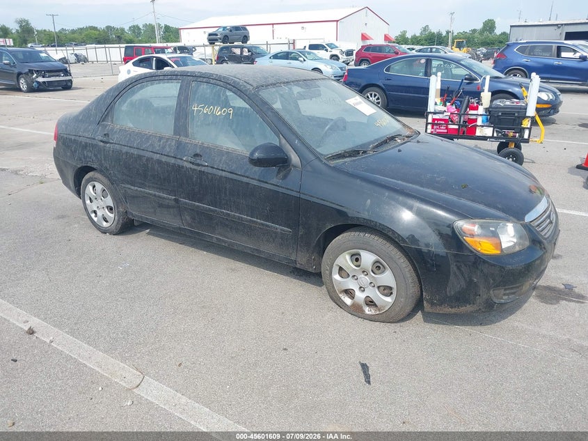 2009 Kia Spectra VIN KNAFE221195630474 IAAI salvage auction — NORMAL WEAR, Clear (Indiana), sold $300 on 2026-07-31 (photo 1)