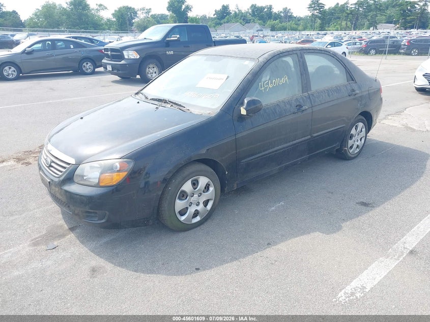 2009 Kia Spectra VIN KNAFE221195630474 IAAI salvage auction — NORMAL WEAR, Clear (Indiana), sold $300 on 2026-07-31 (photo 2)