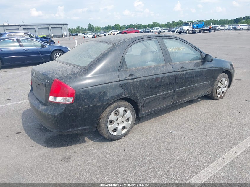 2009 Kia Spectra VIN KNAFE221195630474 IAAI salvage auction — NORMAL WEAR, Clear (Indiana), sold $300 on 2026-07-31 (photo 4)