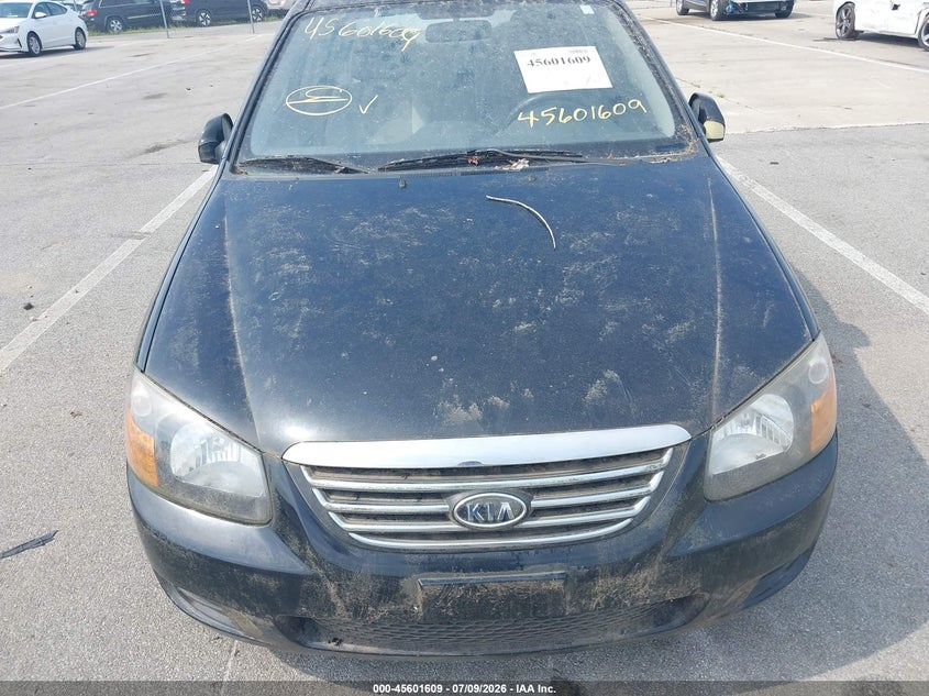 2009 Kia Spectra VIN KNAFE221195630474 IAAI salvage auction — NORMAL WEAR, Clear (Indiana), sold $300 on 2026-07-31 (photo 6)