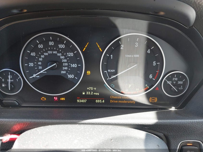 2015 BMW 3er VIN WBA3D5C50FK290661 IAAI salvage auction — LEFT REAR, Salvage Title, sold $4,300 on 2026-08-20 (photo 7)