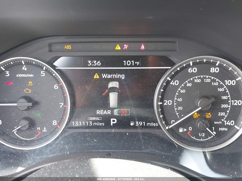2022 Mitsubishi Outlander VIN JA4J3UA87NZ040774 IAAI salvage auction — UNDERCARRIAGE, Salvage Title, sold $7,850 on 2026-08-21 (photo 7)