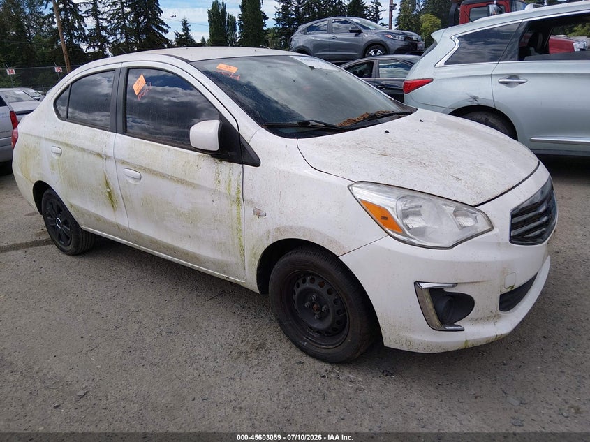 2018 Mitsubishi Mirage VIN ML32F3FJ3JHF05337 IAAI salvage auction — BIOHAZARD/CHEMICAL, Salvage Title, sold $325 on 2026-07-29 (photo 1)