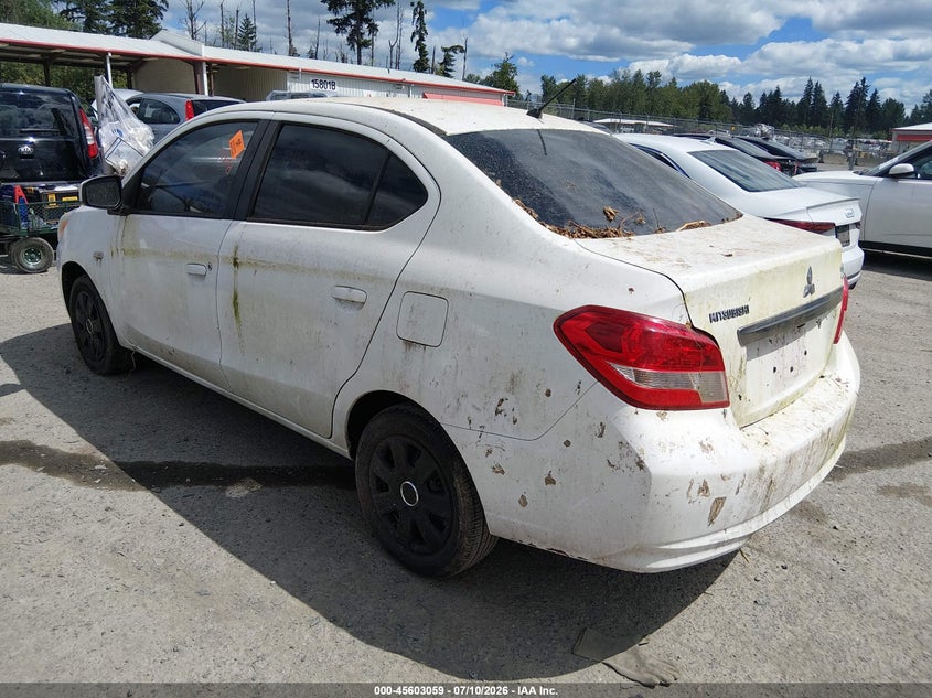 2018 Mitsubishi Mirage VIN ML32F3FJ3JHF05337 IAAI salvage auction — BIOHAZARD/CHEMICAL, Salvage Title, sold $325 on 2026-07-29 (photo 3)