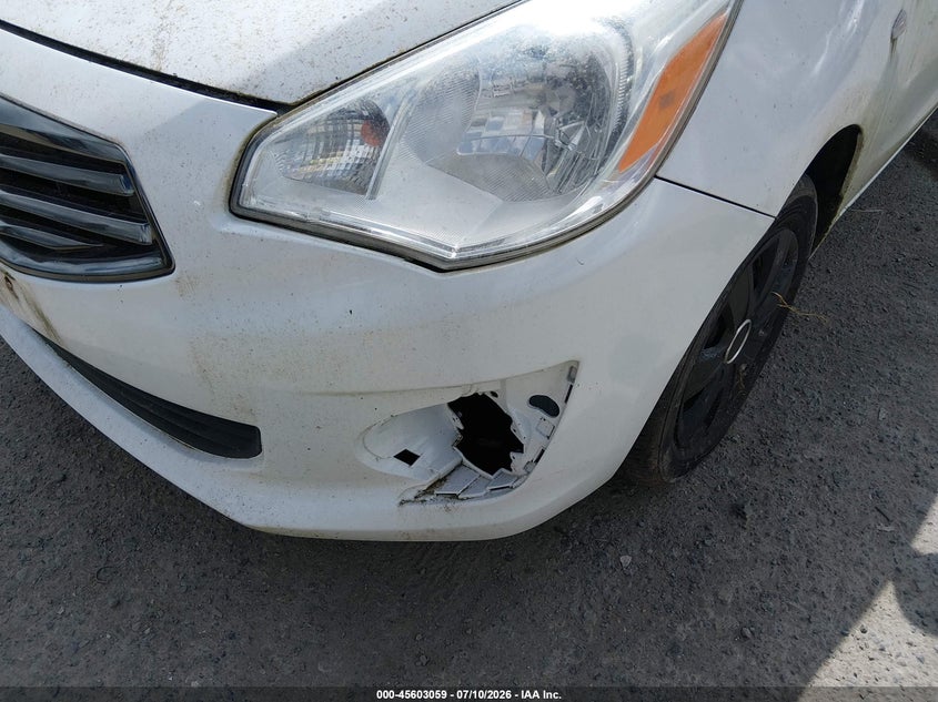 2018 Mitsubishi Mirage VIN ML32F3FJ3JHF05337 IAAI salvage auction — BIOHAZARD/CHEMICAL, Salvage Title, sold $325 on 2026-07-29 (photo 6)