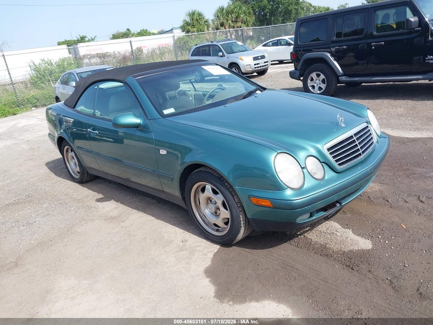 1999 Mercedes-benz Clk-klasse VIN WDBLK65G5XT007405 IAAI salvage auction — NORMAL WEAR, Clear (Florida), sold $225 on 2026-07-22 (photo 1)