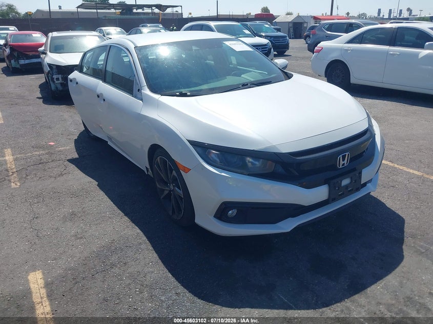 2020 Honda Civic VIN 2HGFC2F88LH535184 IAAI salvage auction — REAR END, Salvage (California), sold $6,200 on 2026-07-30 (photo 1)