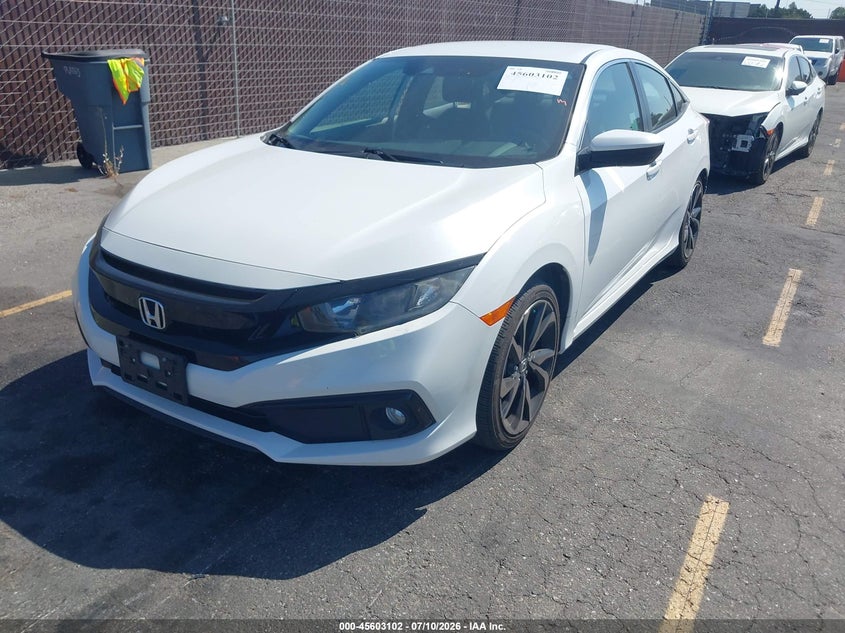 2020 Honda Civic VIN 2HGFC2F88LH535184 IAAI salvage auction — REAR END, Salvage (California), sold $6,200 on 2026-07-30 (photo 2)
