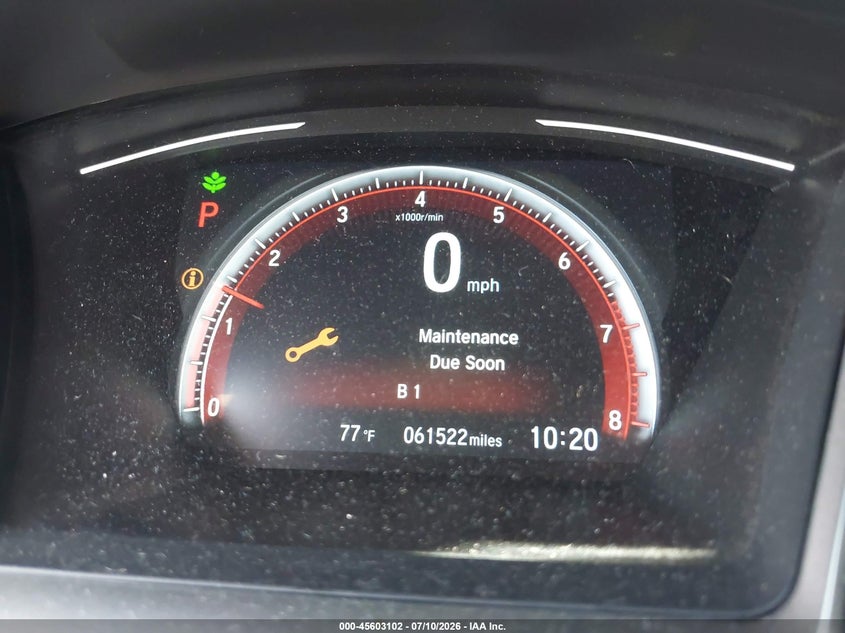 2020 Honda Civic VIN 2HGFC2F88LH535184 IAAI salvage auction — REAR END, Salvage (California), sold $6,200 on 2026-07-30 (photo 7)