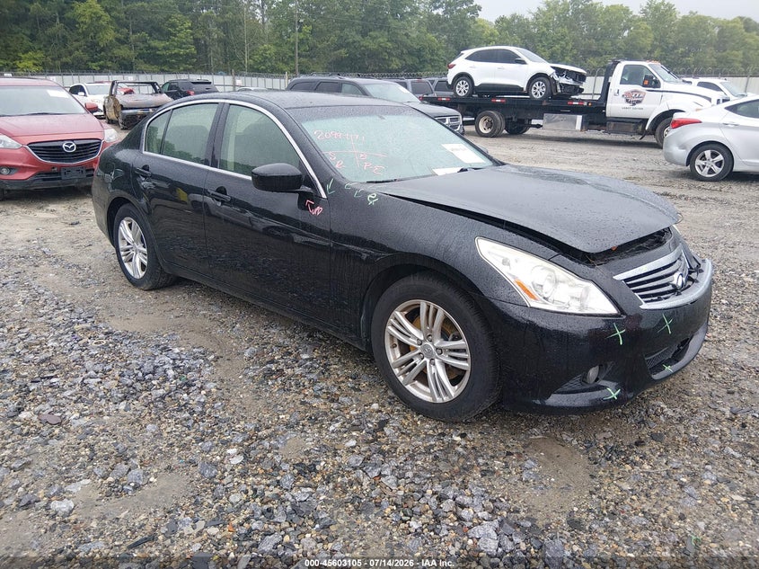 2013 Infiniti G VIN JN1CV6AR1DM766819 IAAI salvage auction — FRONT END, Salvage Title, sold $1,000 on 2026-07-31 (photo 1)