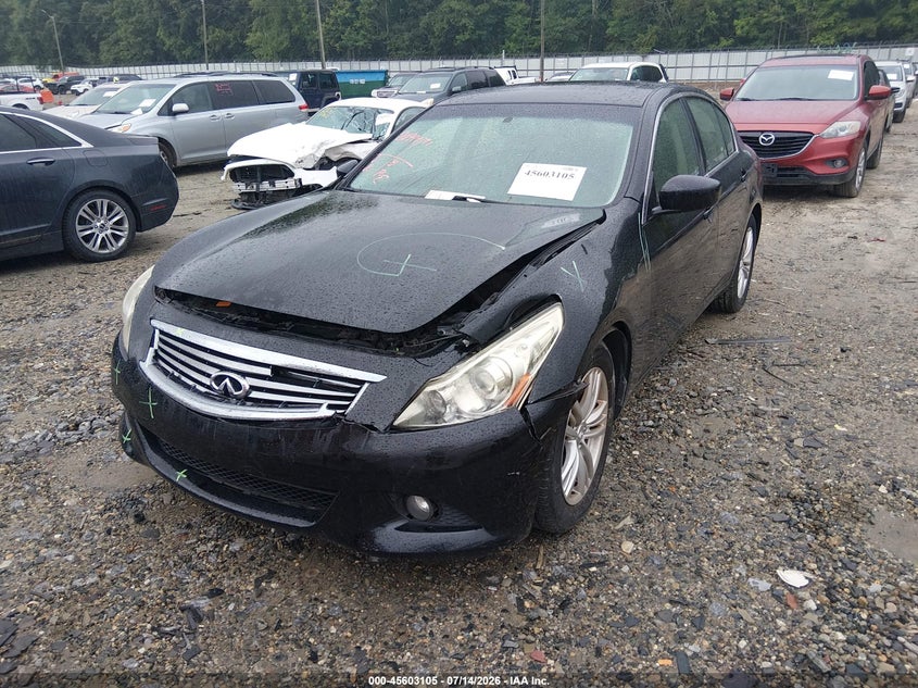 2013 Infiniti G VIN JN1CV6AR1DM766819 IAAI salvage auction — FRONT END, Salvage Title, sold $1,000 on 2026-07-31 (photo 6)