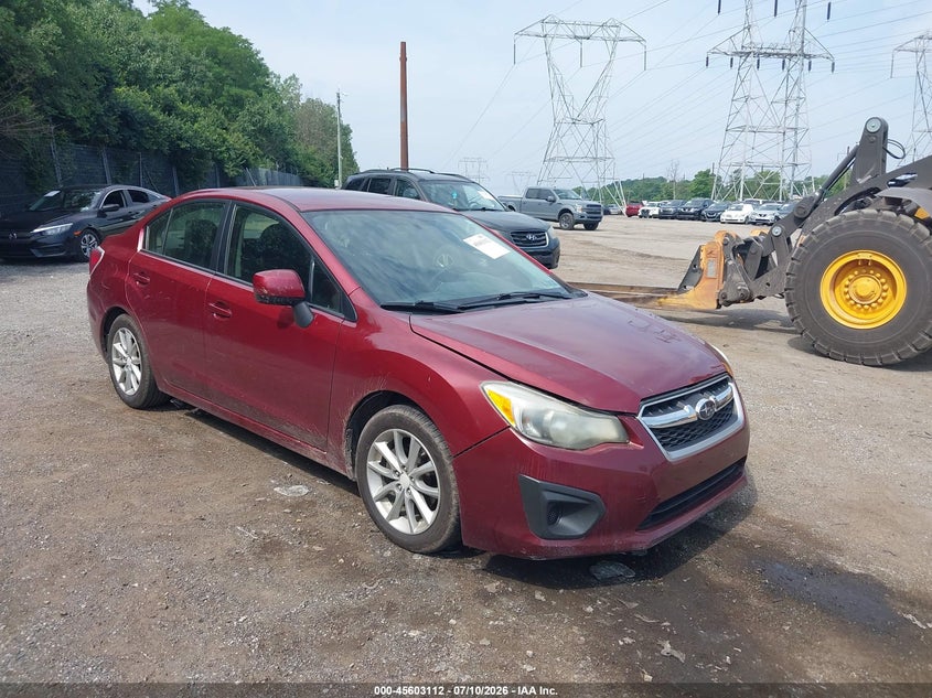 2014 Subaru Impreza VIN JF1GJAC62EH009282 IAAI salvage auction — NORMAL WEAR, Clear (Pennsylvania), sold $475 on 2026-07-24 (photo 1)