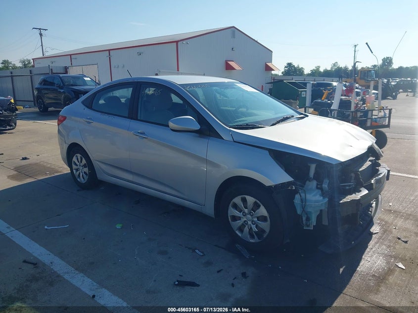 2017 Hyundai Accent VIN KMHCT4AE9HU288476 IAAI salvage auction — FRONT END, Clear (Indiana), sold $800 on 2026-07-31 (photo 1)