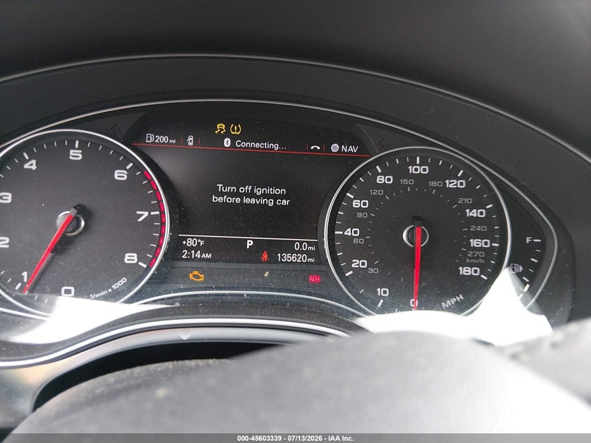 2014 Audi A6 VIN WAUGFAFC8EN009072 IAAI salvage auction — NORMAL WEAR, Original (Texas), sold $1,575 on 2026-07-29 (photo 7)