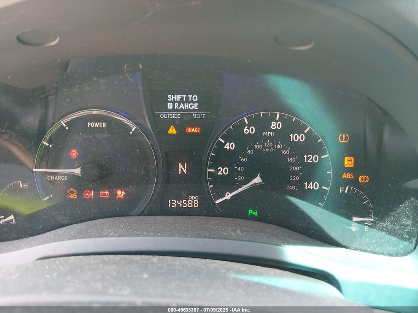 2012 Lexus VIN JTJBC1BA9C2432684 IAAI salvage auction — NORMAL WEAR, Clear (Tennessee), sold $2,925 on 2026-07-29 (photo 7)