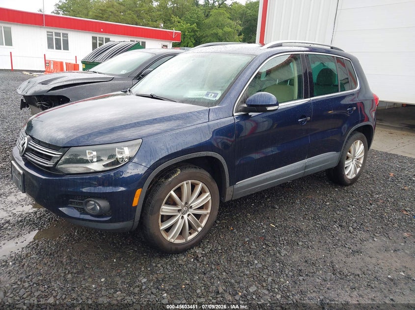 2013 Volkswagen Tiguan VIN WVGBV7AX2DW510007 IAAI salvage auction — NORMAL WEAR, Clear (New Jersey), sold $750 on 2026-07-29 (photo 2)