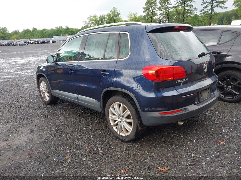 2013 Volkswagen Tiguan VIN WVGBV7AX2DW510007 IAAI salvage auction — NORMAL WEAR, Clear (New Jersey), sold $750 on 2026-07-29 (photo 3)