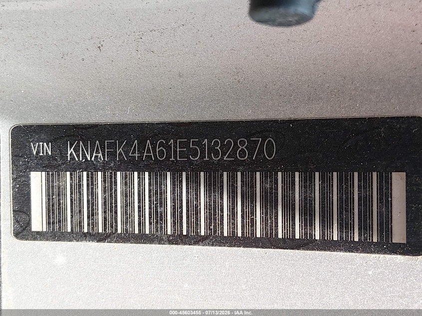 2014 Kia Forte VIN KNAFK4A61E5132870 IAAI salvage auction — NORMAL WEAR, Clear (New Jersey), sold $1,675 on 2026-07-16 (photo 9)