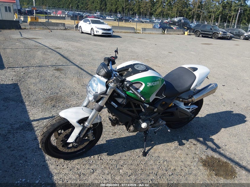 2009 Ducati Monster VIN ZDM1RADN99B016211 IAAI salvage auction — REAR END, Bill Of Sale (Washington), sold $950 on 2026-08-04 (photo 2)