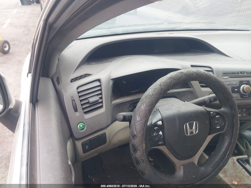 2012 Honda Civic VIN 2HGFB2F54CH304730 IAAI salvage auction — RIGHT SIDE, Salvage (California), sold $700 on 2026-07-30 (photo 7)
