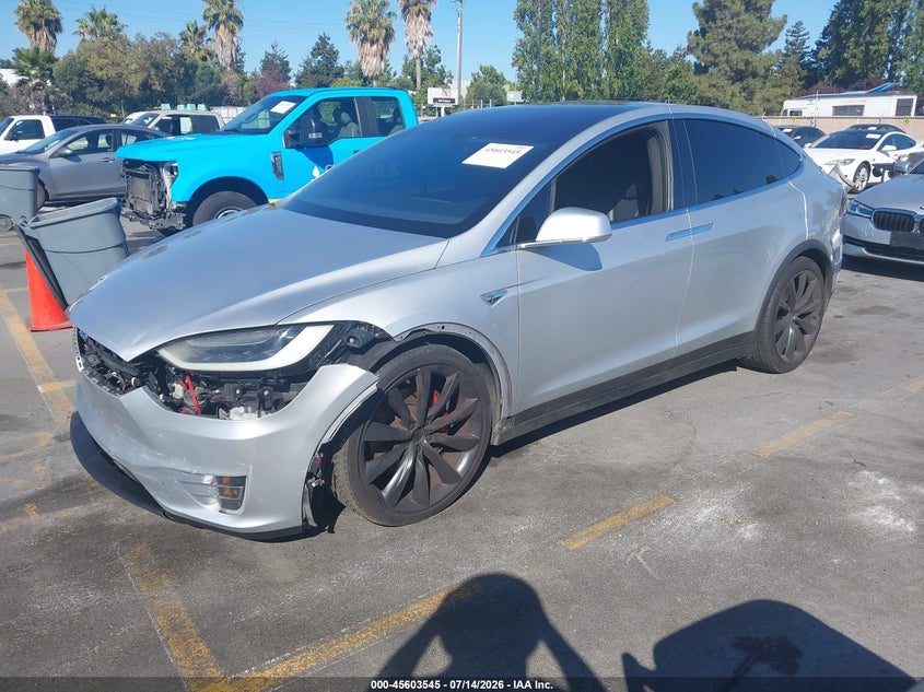 2016 Tesla Model x VIN 5YJXCBE41GF001294 IAAI salvage auction — FRONT END, Salvage (California), sold $7,400 on 2026-08-01 (photo 2)