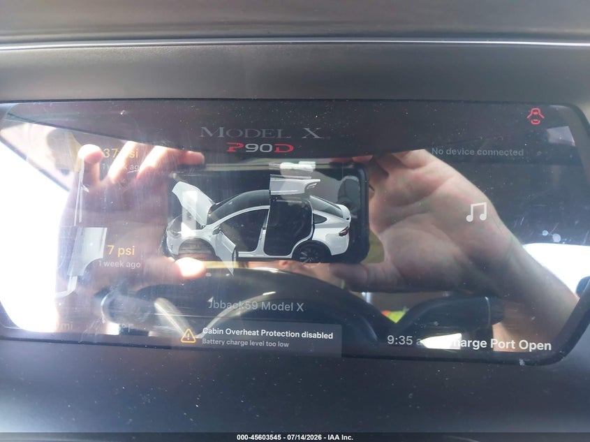 2016 Tesla Model x VIN 5YJXCBE41GF001294 IAAI salvage auction — FRONT END, Salvage (California), sold $7,400 on 2026-08-01 (photo 7)