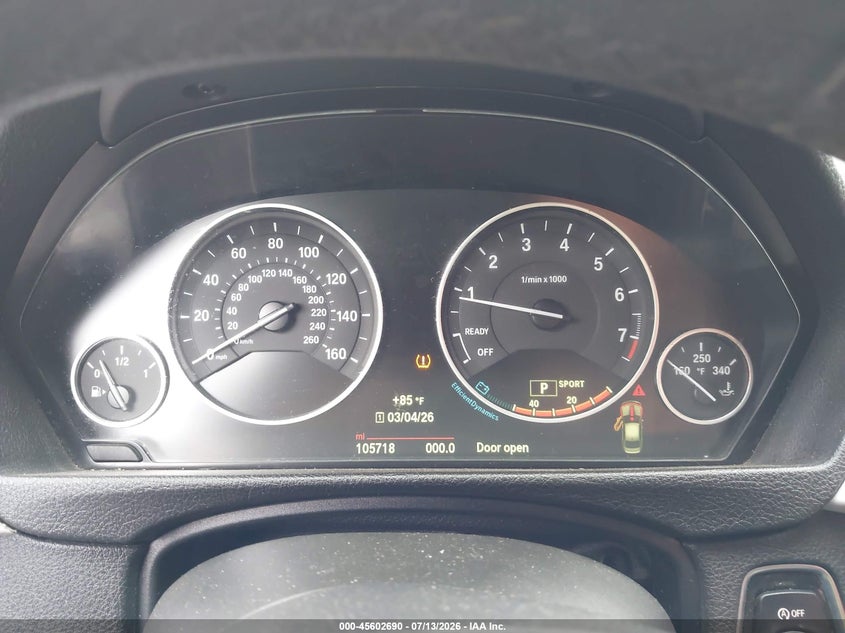 2015 BMW 3er VIN WBA3C3C52FK202166 IAAI salvage auction — NORMAL WEAR, Original (Texas), sold $550 on 2026-07-21 (photo 7)