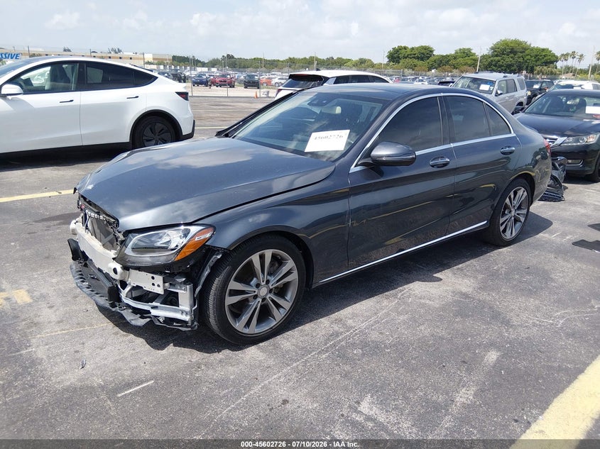 2016 Mercedes-benz C-klasse VIN WDDWF4JB5GR134367 IAAI salvage auction — RIGHT FRONT, Rebuildable (Florida), sold $5,000 on 2026-08-11 (photo 2)