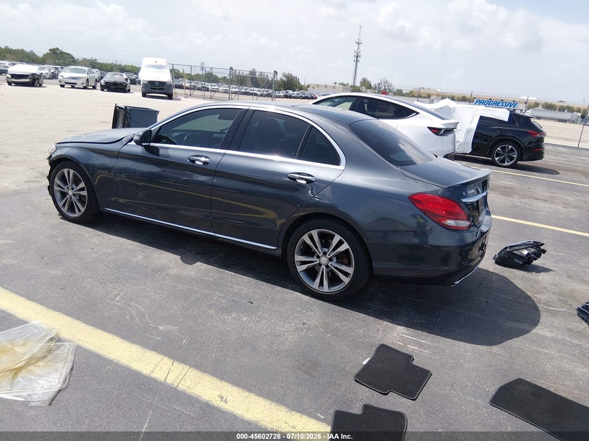 2016 Mercedes-benz C-klasse VIN WDDWF4JB5GR134367 IAAI salvage auction — RIGHT FRONT, Rebuildable (Florida), sold $5,000 on 2026-08-11 (photo 3)