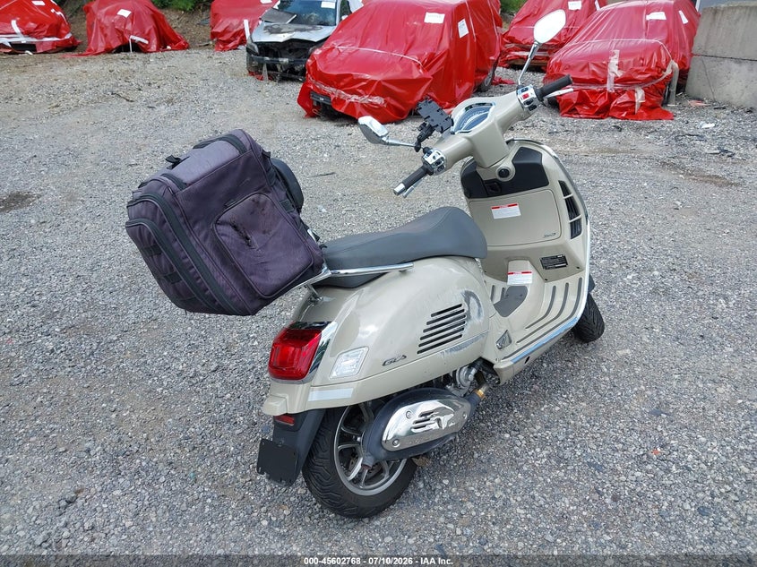 2025 Vespa Gts VIN ZAPMD30N4S5100013 IAAI salvage auction — FRONT END, Salvage (Pennsylvania), sold $2,200 on 2026-08-11 (photo 4)