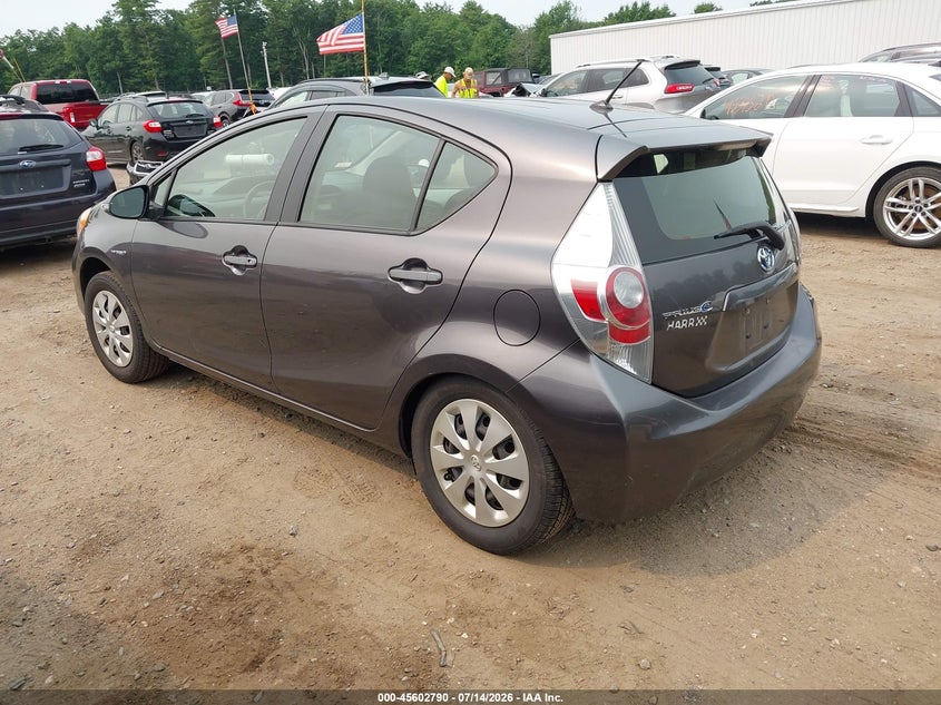 2014 Toyota Prius c VIN JTDKDTB39E1081006 IAAI salvage auction — RIGHT REAR, Salvage Title, sold $875 on 2026-07-24 (photo 3)