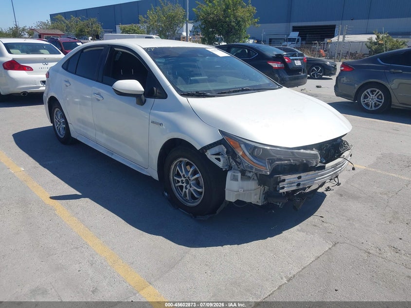 2020 Toyota Corolla VIN JTDEBRBE7LJ009659 IAAI salvage auction — FRONT END, Salvage (California), sold $5,300 on 2026-07-27 (photo 1)