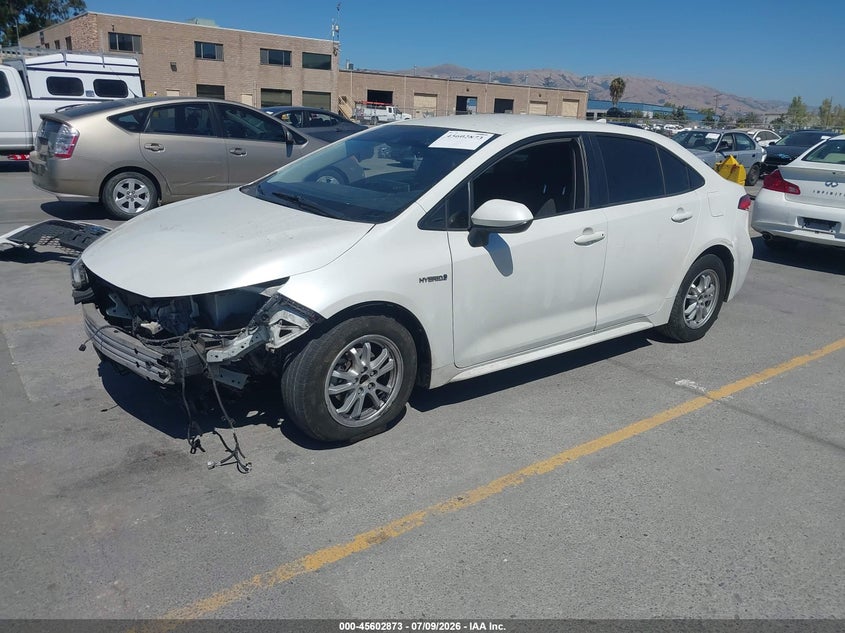 2020 Toyota Corolla VIN JTDEBRBE7LJ009659 IAAI salvage auction — FRONT END, Salvage (California), sold $5,300 on 2026-07-27 (photo 2)