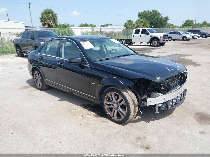2012 Mercedes-benz C-klasse VIN WDDGF4HB3CR223505 IAAI salvage auction — FRONT END, Salvage Title, sold $1,450 on 2026-07-29 (photo 1)