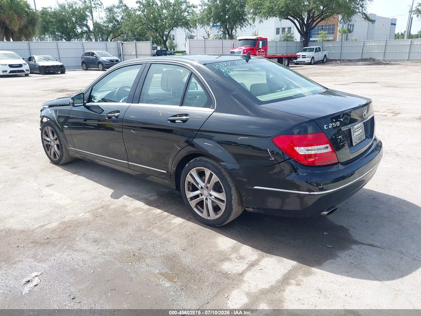 2012 Mercedes-benz C-klasse VIN WDDGF4HB3CR223505 IAAI salvage auction — FRONT END, Salvage Title, sold $1,450 on 2026-07-29 (photo 3)