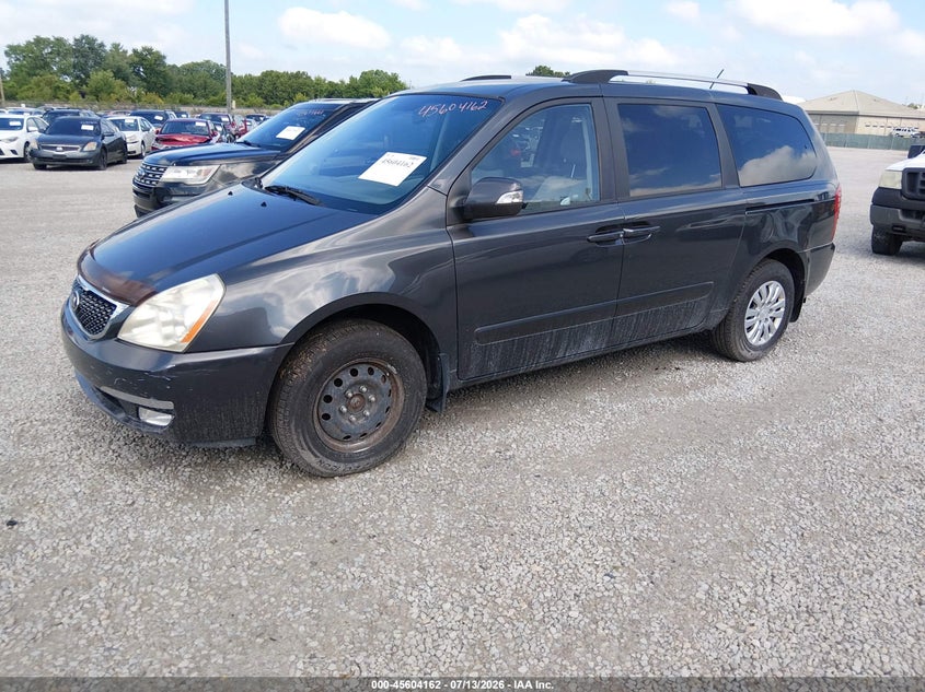 2014 Kia SEDONA VIN KNDMG4C74E6574165 IAAI salvage auction — NORMAL WEAR, Original (Kentucky), sold $275 on 2026-07-29 (photo 2)