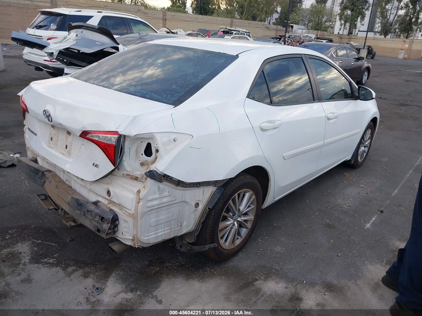 2015 Toyota Corolla VIN 5YFBURHE8FP235021 IAAI salvage auction — REAR END, Salvage Certificate (California), sold $3,950 on 2026-07-24 (photo 4)