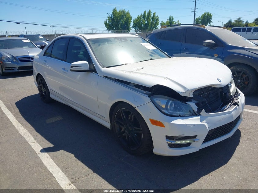 2013 Mercedes-benz VIN WDDGF4HB2DR273006 IAAI salvage auction — FRONT END, Clear Salvage History (California), sold $1,300 on 2026-08-04 (photo 1)